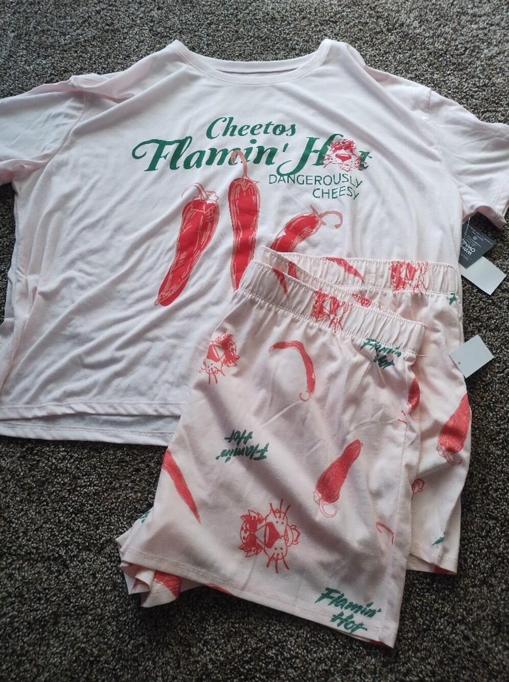Cheetos Flamin hot Short And Shirt Pj Set